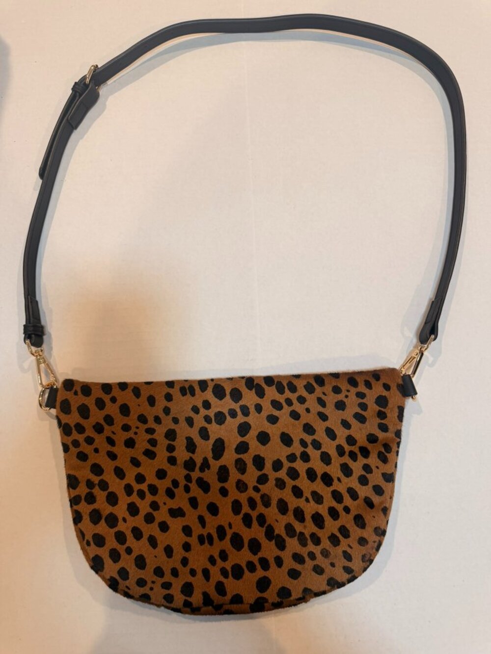 Pretty Simple Hair On Hide Westlyn Bum Bag Leopard | Chic Gold Studs | Sold Out - Picture 2 of 8